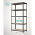 SONGMICS Raft de depozitare metalic, cu rafturi din MDF, 5 polite, max. 600 kg, 200x100x50cm, gri [3]