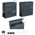 SONGMICS Cutie postala de exterior, pentru gard sau perete, din otel, cu incuietoare, 37x11x37cm, gri antracit [4]