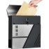 SONGMICS Cutie postala de exterior, pentru gard sau perete, din otel si inox, 37x11x37cm, argintiu inox si gri inchis [2]