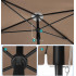 SONGMICS Umbrela terasa gradina sau plaja, cu inclinare 2 directii, protectie UV UPF 50+, husa inclusa, 200x125cm, maro taupe [7]