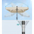 SONGMICS Umbrela terasa sau gradina reglabila, inclinare 2 directii, protectie UV UPF 50+, husa inclusa, 230x150 cm, bej [2]