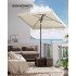 SONGMICS Umbrela terasa sau gradina reglabila, inclinare 2 directii, protectie UV UPF 50+, husa inclusa, 230x150 cm, bej [6]