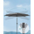 SONGMICS Umbrela de gradina cu manivela, 330 cm, UPF 50+, inclinare 30°, structura metalica cu 8 spite, gri [2]