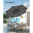 SONGMICS Umbrela de gradina cu manivela, 330 cm, UPF 50+, inclinare 30°, structura metalica cu 8 spite, gri [5]