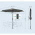 SONGMICS Umbrela de gradina cu manivela, 330 cm, UPF 50+, inclinare 30°, structura metalica cu 8 spite, gri [7]