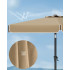 SONGMICS Umbrela de gradina cu manivela, 200x150 cm, UPF 50+, inclinare 30°, structura metalica, maro taupe [8]