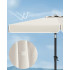 SONGMICS Umbrela de gradina cu manivela, 200x150 cm, UPF 50+, inclinare 30°, structura metalica, bej [5]
