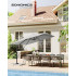 SONGMICS Umbrela de gradina cu manivela tip pendul 270x270 cm, UPF 50+, rotire 360°, inclinare reglabila, gri deschis [2]