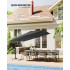 SONGMICS Umbrela de gradina cu manivela tip pendul 270x270 cm, UPF 50+, rotire 360°, inclinare reglabila, gri [2]