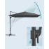 SONGMICS Umbrela de gradina cu manivela tip pendul 270x270 cm, UPF 50+, rotire 360°, inclinare reglabila, gri [6]