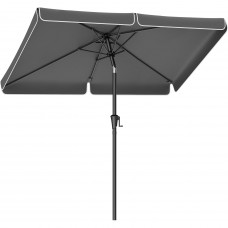 SONGMICS Umbrela de gradina cu manivela, UPF 50+, inclinare 30°, structura metalica, 300x200 cm, gri SONGMICS Umbrela de gradina cu manivela, UPF 50+, inclinare 30°, structura metalica, 300x200 cm, gri