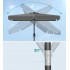 SONGMICS Umbrela de gradina cu manivela, UPF 50+, inclinare 30°, structura metalica, 300x200 cm, gri [4]