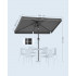 SONGMICS Umbrela de gradina cu manivela, UPF 50+, inclinare 30°, structura metalica, 300x200 cm, gri [6]