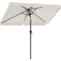 SONGMICS Umbrela de gradina cu manivela, UPF 50+, inclinare 30°, structura metalica, 300x200 cm, bej