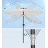 SONGMICS Umbrela de gradina cu manivela, UPF 50+, inclinare 30°, structura metalica, 300x200 cm, bej [4]