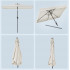 SONGMICS Umbrela de gradina cu manivela, UPF 50+, inclinare 30°, structura metalica, 300x200 cm, bej [7]