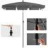 SONGMICS Umbrela terasa gradina sau plaja, inclinare 2 directii, protectie UV UPF 50+, 180x125 cm, gri [2]