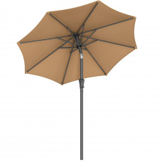 SONGMICS Umbrela de gradina 200 cm, inclinare dubla 30°, poliester UPF 50+, cadru metalic, maro taupe SONGMICS Umbrela de gradina 200 cm, inclinare dubla 30°, poliester UPF 50+, cadru metalic, maro taupe