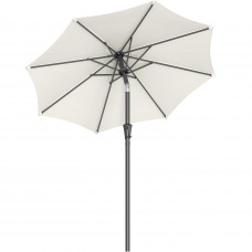 SONGMICS Umbrela de gradina 200 cm, inclinare dubla 30°, poliester UPF 50+, cadru metalic, bej