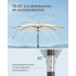 SONGMICS Umbrela de gradina, cu manivela pentru deschidere, sistem inclinare, 300cm, bej [4]