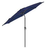 SONGMICS Umbrela de gradina, cu manivela pentru deschidere, sistem inclinare, 300cm, albastru inchis