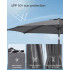 SONGMICS Umbrela de gradina, cu manivela pentru deschidere, sistem inclinare, 300cm, gri [9]