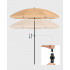 SONGMICS Umbrela terasa gradina sau plaja, cu inclinare, husa, diametru 200cm, taupe [4]