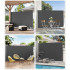 SONGMICS Paravan lateral pentru intimitate, extensibil, sistem fixare inclus, 180x300cm, gri [3]