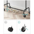 SONGMICS Suport pentru haine extensibil pe roti, bara reglabila 110-150 cm, stil industrial, 150x45x160 cm, negru [6]
