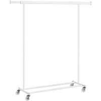 SONGMICS Suport pentru haine cu sina superioara extensibila, pe roti, reglabil pe latime, 45x(92-132)x160cm, alb SONGMICS Suport pentru haine cu sina superioara extensibila, pe roti, reglabil pe latime, 45x(92-132)x160cm, alb