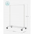 SONGMICS Suport pentru haine mobil cu raft inferior, cadru metalic, stil industrial, 100x49x163 cm, alb [2]