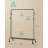 SONGMICS Suport haine metalic cu roti si raft inferior, stil industrial, 103x41x155 cm, negru [2]