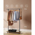SONGMICS Suport pentru haine cu sina de agatat si polita inferioara, pe roti, 35x99x160 cm, negru [4]