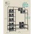 SONGMICS Suport haine cu 2 bare si 7 rafturi, carlige suplimentare de agatare, capacitate 180 kg, 45x116x173 cm, negru [2]