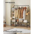 SONGMICS Suport haine cu 2 bare si 7 rafturi, carlige suplimentare de agatare, capacitate 180 kg, 45x116x173 cm, negru [6]