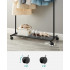 SONGMICS Suport pentru haine mobil cu roti, bara umerase si raft, stil industrial, 91x41x158 cm, negru [3]