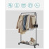 SONGMICS Suport pentru haine mobil cu roti, bara umerase si raft, stil industrial, 91x41x158 cm, negru [4]