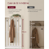 VASAGLE Cuier pentru hol cu banca, raft pantofi si 7 carlige duble, 81x35x180 cm, alb rustic [6]