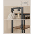 VASAGLE Cuier hol 4 in 1 cu banca, pantofar si rafturi, cadru metalic, stil industrial, 40x120x190 cm, maro rustic [6]