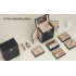 SONGMICS Cutie de bijuterii 6 nivele, 5 sertare, oglinda, suport ceasuri, incuietoare, 16x26x32cm, negru [5]