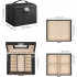 SONGMICS Cutie de bijuterii cu 3 nivele, 2 sertare, oglinda si incuietoare, 14x18x14cm, negru [5]