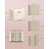 SONGMICS Cutie de bijuterii cu 4 nivele, 3 sertare, oglinda si incuietoare, 18x23x17cm, alb crem [2]