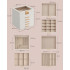 SONGMICS Cutie de bijuterii cu 6 nivele, 45 compartimente, capac sticla, 20x23x23 cm, alb [5]