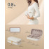 SONGMICS Cutie pentru bijuterii de calatorie, cu oglinda si compartimente organizate, 20x10x6 cm, alb [2]