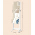 SONGMICS Oglinda de podea cu suport, design fara rama, cu spatiu de depozitare, 41x37x152cm, alb [6]