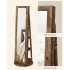 SONGMICS Oglinda de podea cu suport rotativ la 360°, cu spatiu de depozitare, 55x55x161cm, maro rustic [10]
