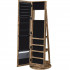SONGMICS Oglinda de podea cu suport rotativ la 360°, cu spatiu de depozitare, 55x55x161cm, maro rustic [11]