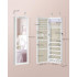 SONGMICS Dulap pentru bijuterii cu oglinda, montare pe perete sau usa, material MDF, inchidere cu cheie, 120x37x10 cm, alb [7]
