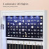 SONGMICS Dulap pentru bijuterii cu oglinda, MDF, iluminare LED, montare pe perete sau usa, 37x10x120 cm, alb [7]