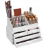 SONGMICS Organizator de cosmetice, cu 4 sertare si 16 compartimente de diferite dimensiuni, 24x14x19cm, alb [4]